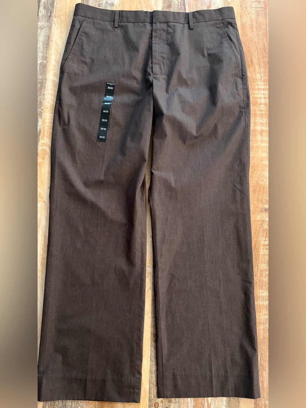 Banana Republic Men's Brown Dress Pants 36x30 NWT Flat Front Business Casual